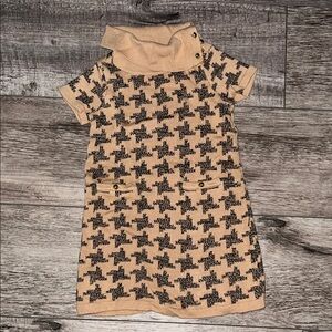 Janie and Jack 3T Stylish Tan and Black Girl Dress